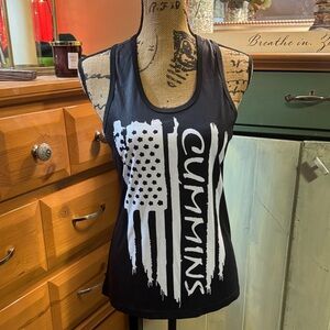 Women's Black Graphic Tank Top